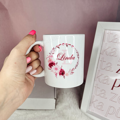 Personalized white mug with your name