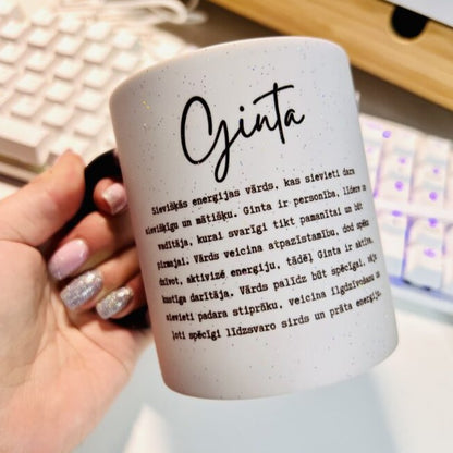 Magical "Word Meaning" mug with glitter