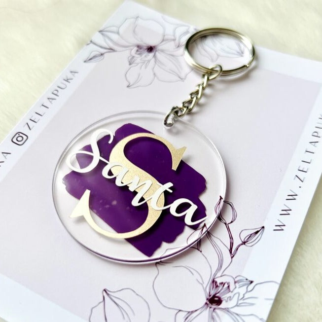 Keychain with a personalized name - 5cm