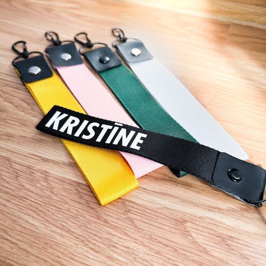 Fabric keychain with personalized name