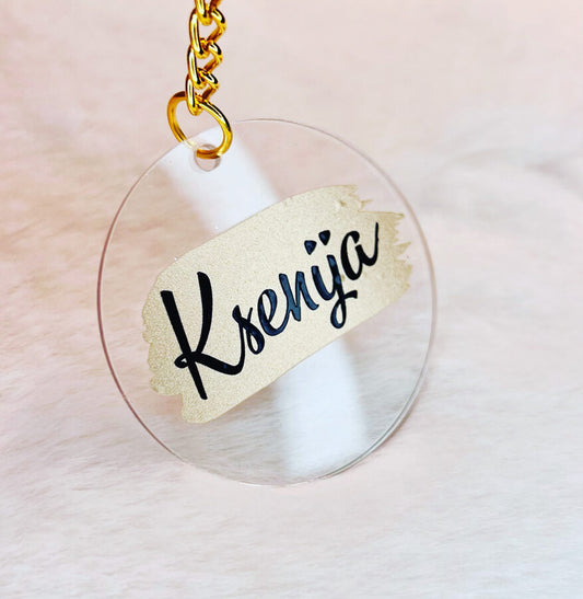 Pendant with name / golden background - 6cm